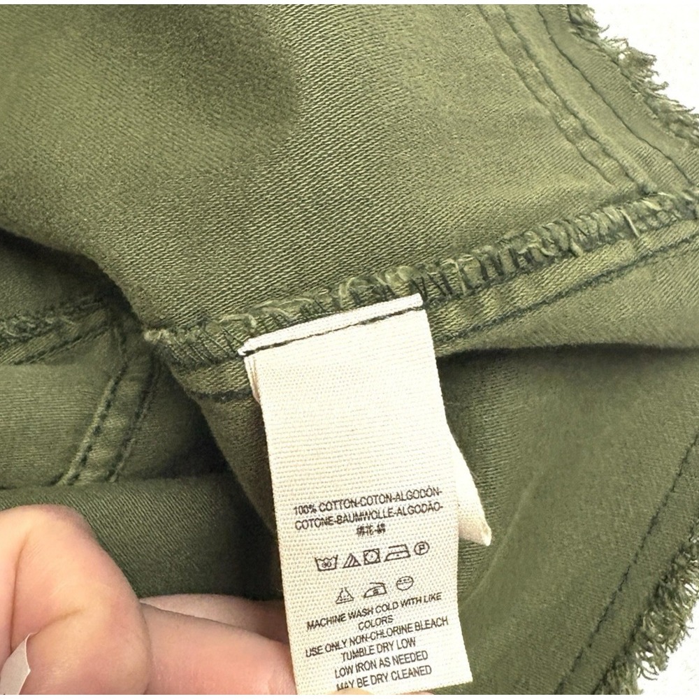NWT Free People Skirt Utility Army Green Belted Distressed Frayed Cargo Womens 8 - Picture 6 of 10